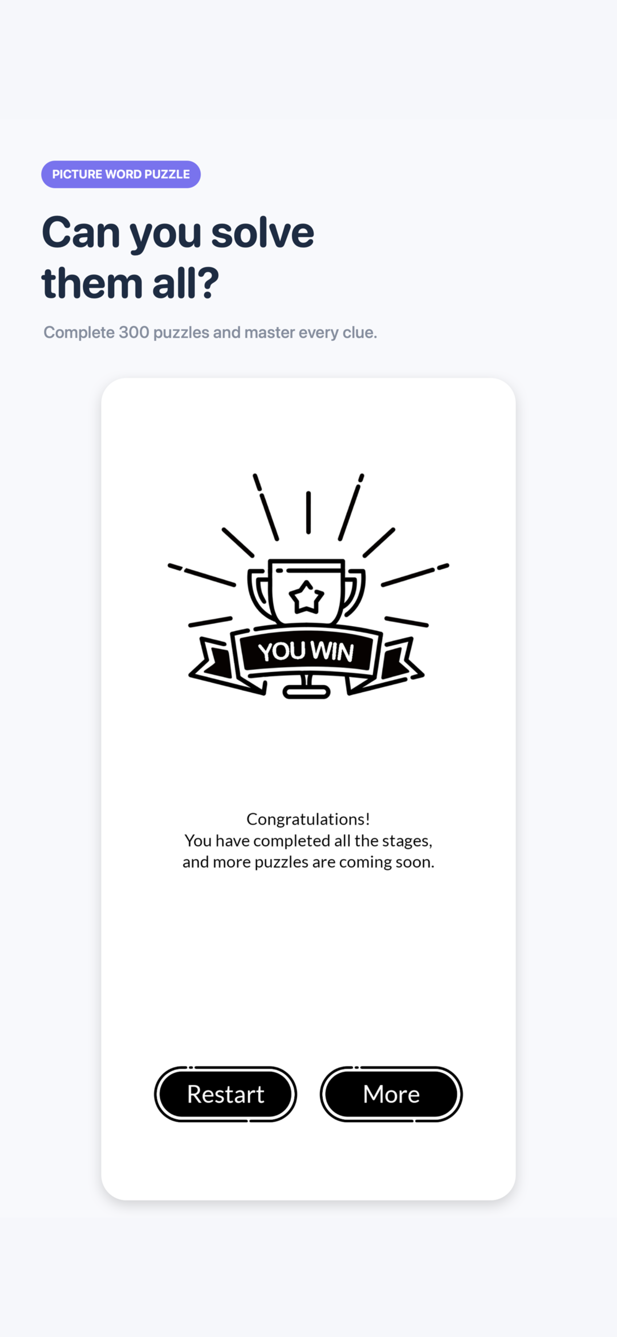All wo?d puzzles completed